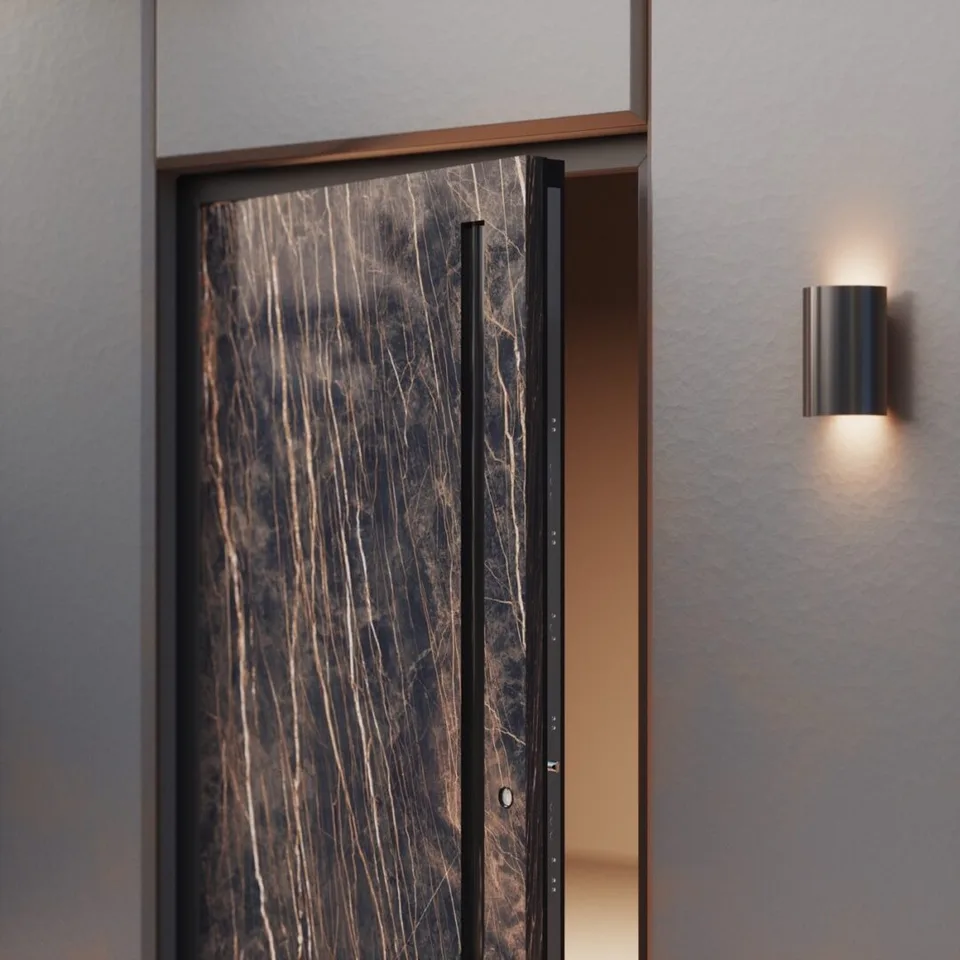 Eleganckie i nowoczesne drzwi aluminiowe KOBBE w realizacji