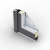 Drzwi zewnętrzne wejściowe 82 mm stalowe z czarną ramą aluminiową DS82 przeszklone z czarnymi okuciami winchester Program Czyste Powietrze M24