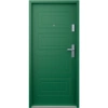 Ekonomiczne drzwi wewnątrzklatkowe wejściowe do mieszkania z klatki schodowej 55 mm stalowe zielone T34