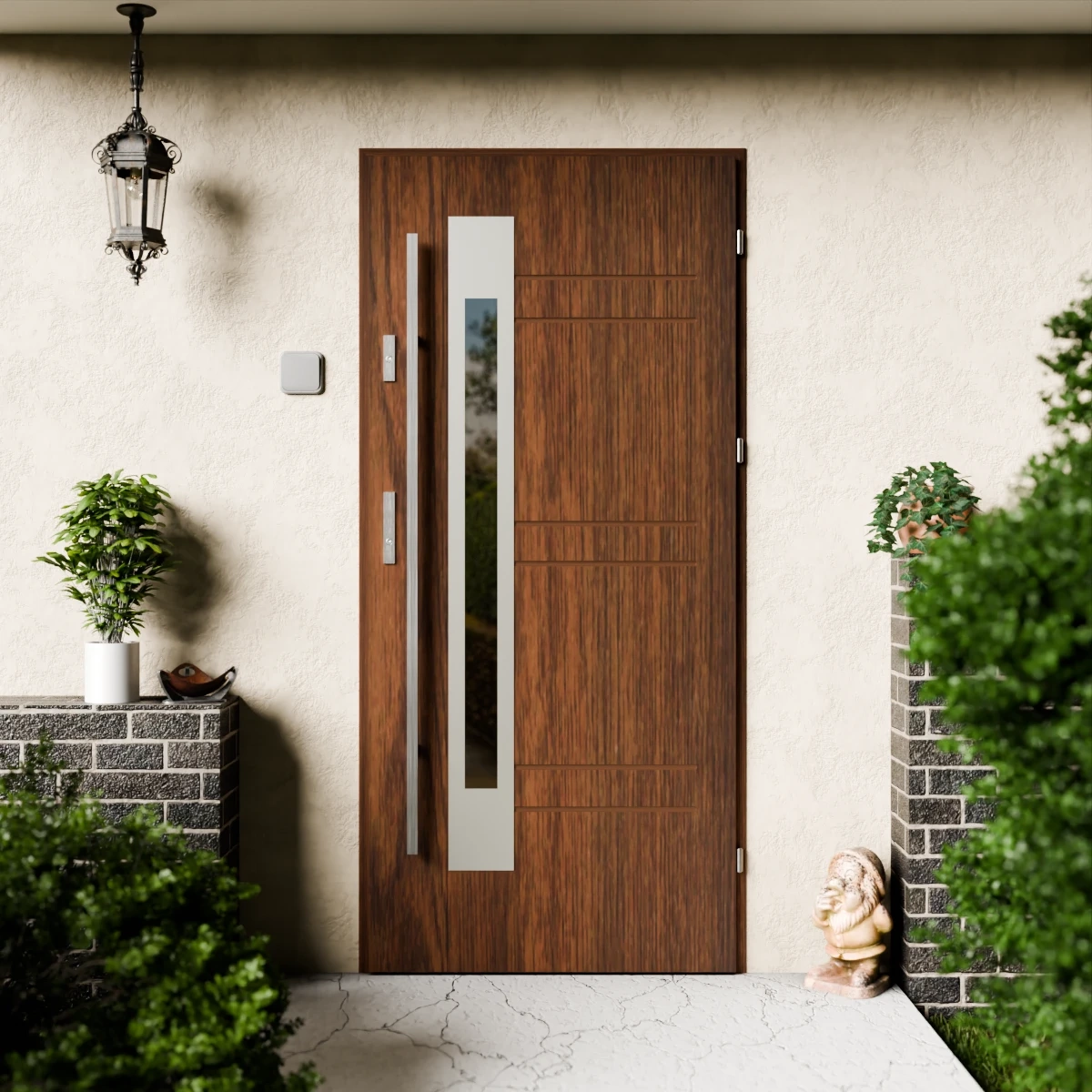 Drzwi zewnętrzne stalowe do domu Weno 72mm z antabą/pochwytem energooszczędne Ud=1.3 lustro weneckie szyba mleczna Program Czyste Powietrze