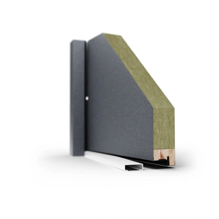 Drzwi klatkowe wejściowe do mieszkania w bloku antywłamaniowe RC3 68mm stalowe z ościeżnicą akustyczne wygłuszające dymoszczelne 44 dB złoty dąb M02