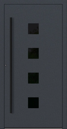 Drzwi zewnętrzne wejściowe domu aluminiowe na wymiar 90mm RC2 pochwyt/antaba Premium KOBBE energooszczędne RAL na zamówienie antracyt db703 M23