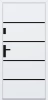 Drzwi zewnętrzne do domu stalowo aluminiowe 68 mm z czarnymi okuciami ATU68 białe Program Czyste Powietrze M522