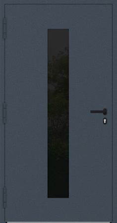 Drzwi zewnętrzne wejściowe domu aluminiowe na wymiar 90mm RC2 pochwyt/antaba Premium KOBBE energooszczędne RAL na zamówienie ciemny niebieski M35