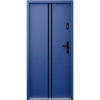 Ekonomiczne drzwi wewnątrzklatkowe wejściowe do mieszkania z klatki schodowej 55 mm stalowe niebieskie A7