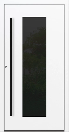 Drzwi zewnętrzne wejściowe domu aluminiowe na wymiar 90mm RC2 pochwyt/antaba Premium KOBBE energooszczędne RAL na zamówienie białe M28