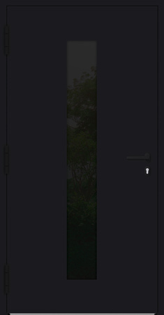 Drzwi zewnętrzne wejściowe domu aluminiowe na wymiar 90mm RC2 pochwyt/antaba Premium KOBBE energooszczędne RAL na zamówienie czarne M35