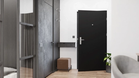 Drzwi wewnątrzklatkowe antywłamaniowe z ościeżnicą atestowane RC3 68mm stalowe akustyczne 44 dB dymoszczelne winchester M02