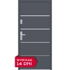 Drzwi zewnętrzne do domu stalowo aluminiowe 68 mm z klamką inox ATU68 antracyt db703 Program Czyste Powietrze M502