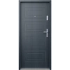 Drzwi wewnątrzklatkowe antywłamaniowe w klasie RC4 55 mm stalowe z klamką i zawiasami srebrnymi inox antracyt drewnopodobny T34