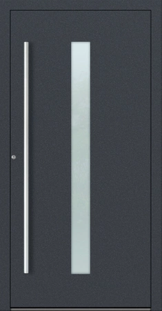 Drzwi wejściowe do domu w zabudowie szeregowej aluminiowe 90 mm RC2 na wymiar Premium Alu pochwyt i klamka inox wiele kolorów model 01