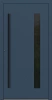 Drzwi zewnętrzne wejściowe domu aluminiowe na wymiar 90mm RC2 pochwyt/antaba Premium KOBBE energooszczędne RAL na zamówienie ciemny niebieski M24