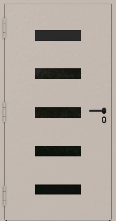 Drzwi zewnętrzne wejściowe domu aluminiowe na wymiar 90mm RC2 pochwyt/antaba Premium KOBBE energooszczędne RAL na zamówienie beżowe M31