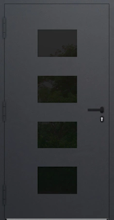 Drzwi zewnętrzne wejściowe domu aluminiowe na wymiar 90mm RC2 pochwyt/antaba Premium KOBBE energooszczędne RAL na zamówienie antracyt db703 M311