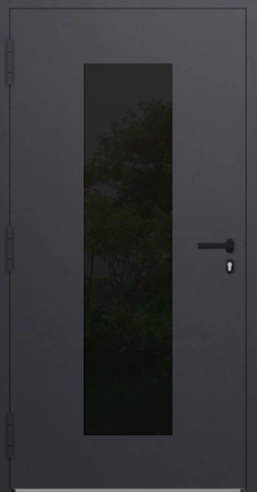 Drzwi zewnętrzne wejściowe domu aluminiowe na wymiar 90mm RC2 pochwyt/antaba Premium KOBBE energooszczędne RAL na zamówienie antracyt db703 M28