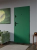 Drzwi przeciwpożarowe EI30 wewnątrzklatkowe dymoszczelne Sa S200 antywłamaniowe RC3 akustyczne 42 dB 55 mm stalowe gładkie zielone G00