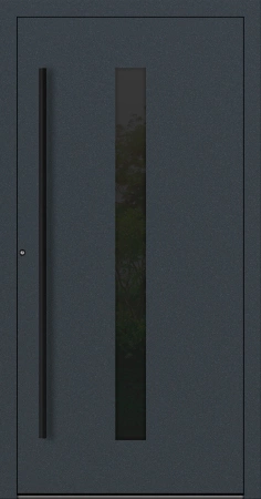 Drzwi zewnętrzne wejściowe domu aluminiowe na wymiar 90mm RC2 pochwyt/antaba Premium KOBBE energooszczędne RAL na zamówienie antracyt ral 7016 M21