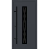 Drzwi zewnętrzne wejściowe do domu stalowo aluminiowe 82 mm DS82 U <= 0,89 antaba czarna szyba ciemna lustro weneckie Program Czyste Powietrze C24