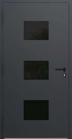 Drzwi zewnętrzne wejściowe domu aluminiowe na wymiar 90mm RC2 pochwyt/antaba Premium KOBBE energooszczędne RAL na zamówienie antracyt db703 M310