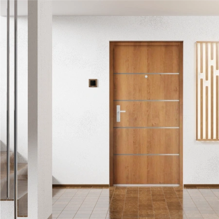 Drzwi klatkowe wejściowe do mieszkania w bloku antywłamaniowe RC3 68mm stalowe akustyczne i wygłuszające 44 dB dymoszczelne winchester M02