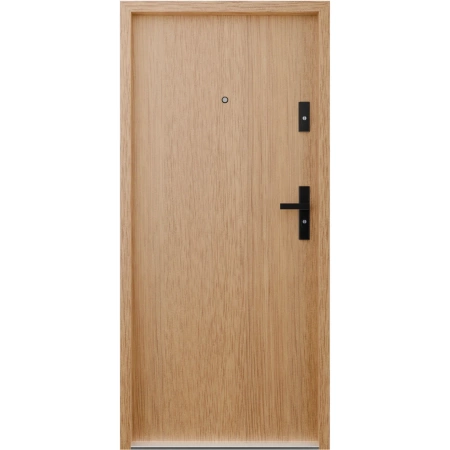 Drzwi wewnątrzklatkowe antywłamaniowe RC3 z Certyfikatem akustyczne wyciszające 47 dB 55 mm stalowe gładkie z klamką czarną winchester G00