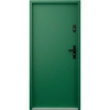 Drzwi wewnątrzklatkowe antywłamaniowe RC3 z Certyfikatem akustyczne wyciszające 47 dB 55 mm stalowe gładkie z klamką czarną zielone G00