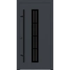 Drzwi zewnętrzne wejściowe do domu stalowo aluminiowe 82 mm DS82 U <= 0,89 antaba czarna szyba ciemna lustro weneckie Program Czyste Powietrze C21