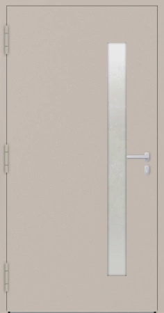 Drzwi zewnętrzne wejściowe domu aluminiowe na wymiar 90mm RC2 pochwyt/antaba Premium KOBBE energooszczędne RAL na zamówienie beżowe M14