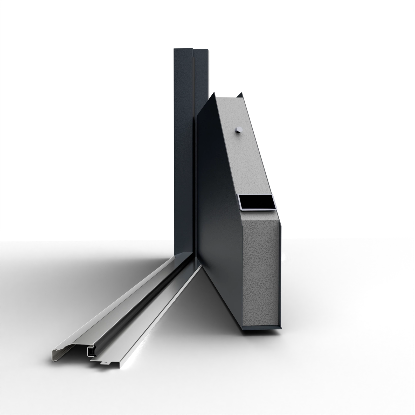 Drzwi wewnątrzklatkowe antywłamaniowe w klasie RC4 55 mm stalowe z klamką i zawiasami srebrnymi inox zielone T34