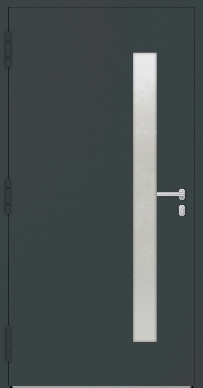 Drzwi zewnętrzne wejściowe domu aluminiowe na wymiar 90mm RC2 pochwyt/antaba Premium KOBBE energooszczędne RAL na zamówienie antracyt ral 7016 M14