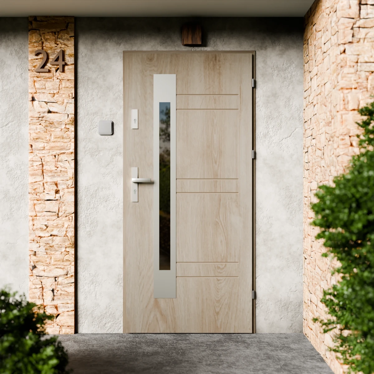 Drzwi zewnętrzne stalowe do domu Weno Inox 72mm z klamką energooszczędne Ud=1.3 przeszklone lustro weneckie szyba mleczna Program Czyste Powietrze