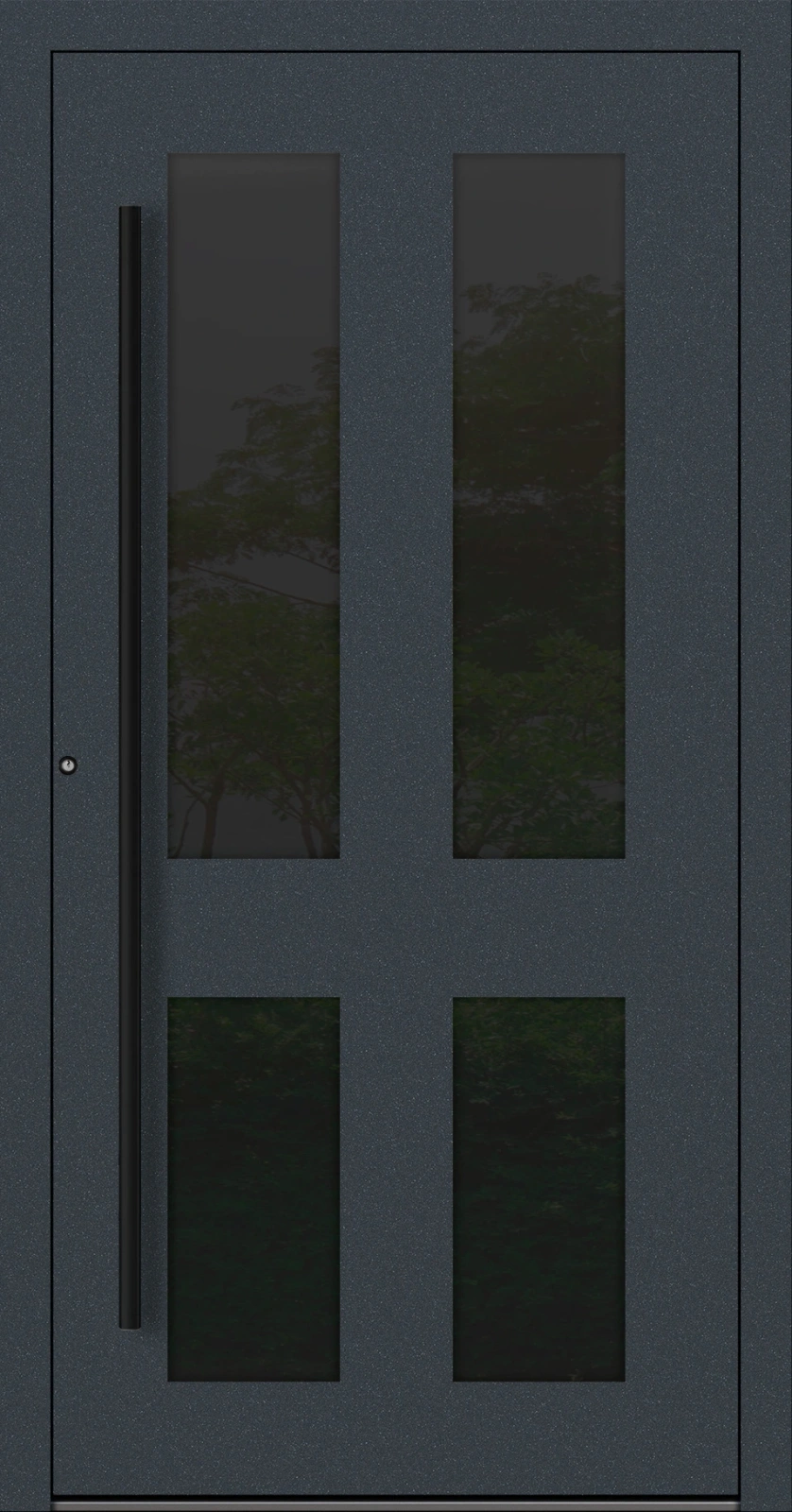 Drzwi zewnętrzne wejściowe domu aluminiowe na wymiar 90mm RC2 pochwyt/antaba Premium KOBBE energooszczędne RAL na zamówienie antracyt ral 7016 M29