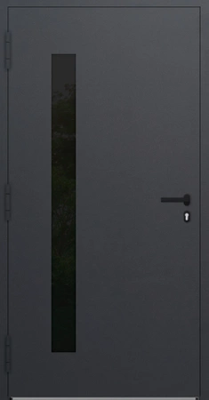 Drzwi zewnętrzne wejściowe domu aluminiowe na wymiar 90mm RC2 pochwyt/antaba Premium KOBBE energooszczędne RAL na zamówienie antracyt db703 M24