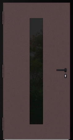 Drzwi zewnętrzne wejściowe domu aluminiowe na wymiar 90mm RC2 czarna ościeżnica Premium KOBBE Ud od 0.8 RAL na zamówienie czerwono brązowe M35