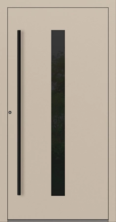 Drzwi zewnętrzne wejściowe domu aluminiowe na wymiar 90mm RC2 pochwyt/antaba Premium KOBBE energooszczędne RAL na zamówienie beżowe M21