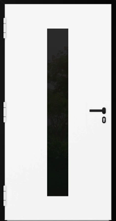 Drzwi zewnętrzne wejściowe domu aluminiowe na wymiar 90mm RC2 czarna ościeżnica Premium KOBBE Ud od 0.8 RAL na zamówienie białe M35