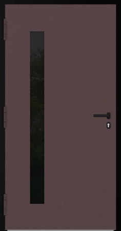 Drzwi zewnętrzne wejściowe domu aluminiowe na wymiar 90mm RC2 czarna ościeżnica Premium KOBBE Ud od 0.8 RAL na zamówienie czerwono brązowe M24