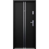 Drzwi wewnątrzklatkowe antywłamaniowe w klasie RC4 55 mm stalowe z klamką i zawiasami srebrnymi inox czarne A7
