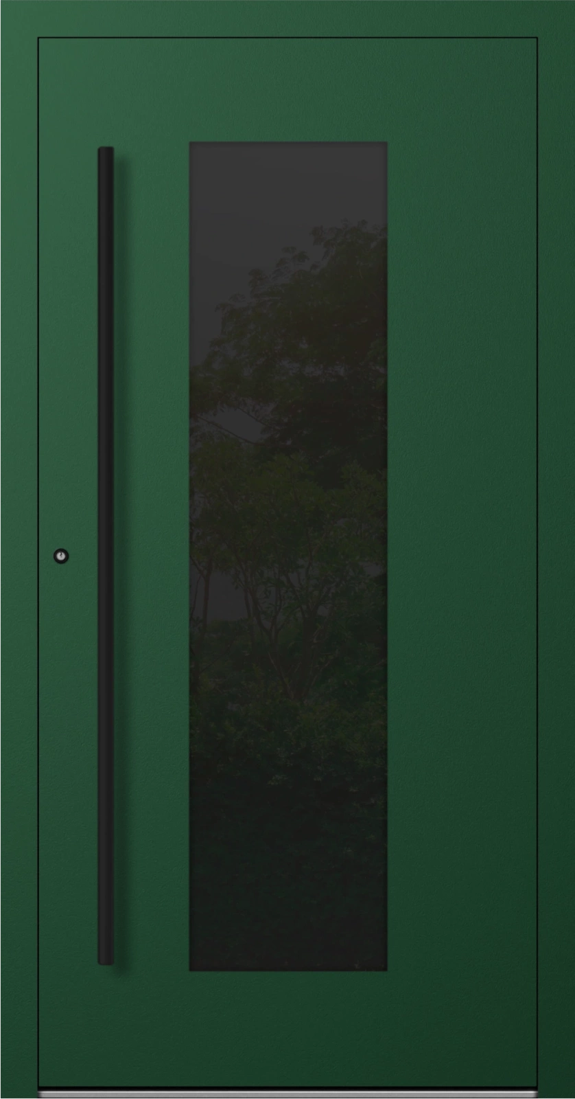 Drzwi zewnętrzne wejściowe domu aluminiowe na wymiar 90mm RC2 pochwyt/antaba Premium KOBBE energooszczędne RAL na zamówienie zielone M28