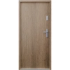 Ekonomiczne drzwi wewnątrzklatkowe wejściowe do mieszkania z klatki schodowej 55 mm stalowe dąb trufla G00