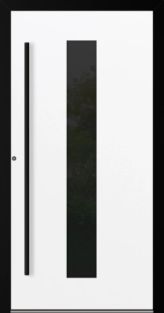 Drzwi zewnętrzne wejściowe domu aluminiowe na wymiar 90mm RC2 czarna ościeżnica Premium KOBBE Ud od 0.8 RAL na zamówienie białe M35