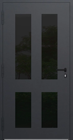 Drzwi zewnętrzne wejściowe domu aluminiowe na wymiar 90mm RC2 pochwyt/antaba Premium KOBBE energooszczędne RAL na zamówienie antracyt db703 M29