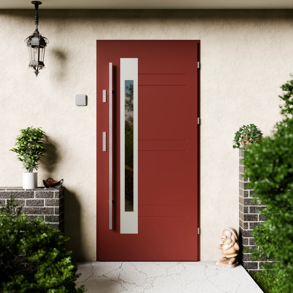 Drzwi zewnętrzne stalowe do domu Weno 72mm z antabą/pochwytem energooszczędne Ud=1.3 lustro weneckie szyba mleczna Program Czyste Powietrze