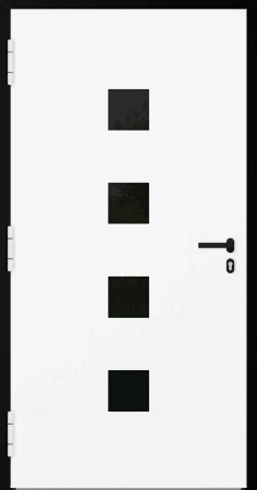 Drzwi zewnętrzne wejściowe domu aluminiowe na wymiar 90mm RC2 czarna ościeżnica Premium KOBBE Ud od 0.8 RAL na zamówienie białe M23