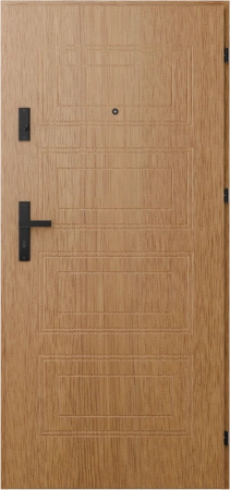 Drzwi wewnątrzklatkowe antywłamaniowe RC3 z Certyfikatem akustyczne wyciszające 47 dB 55 mm stalowe z tłoczeniami z klamką czarną winchester T34