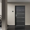 Drzwi wewnątrzklatkowe antywłamaniowe z Certyfikatem w klasie RC3 68mm stalowe akustyczne 44 dB dymoszczelne antracyt db703 M02