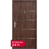 Drzwi klatkowe wejściowe do mieszkania w bloku akustyczne wyciszające 44 dB antywłamaniowe w klasie RC3 68 mm dymoszczelne stalowe orzech M02