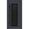 Drzwi zewnętrzne wejściowe do domu stalowo aluminiowe 82 mm DS82 U <= 0,89 antaba czarna szyba ciemna lustro weneckie Program Czyste Powietrze C34