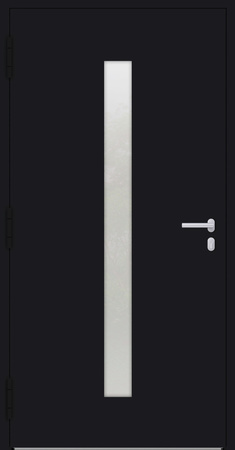 Drzwi zewnętrzne wejściowe domu aluminiowe na wymiar 90mm RC2 pochwyt/antaba Premium KOBBE energooszczędne RAL na zamówienie czarne M01