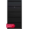 Drzwi wewnątrzklatkowe antywłamaniowe atestowane RC3 68 mm stalowe akustyczne 44 dB dymoszczelne antracyt klamka czarna db703 M02
